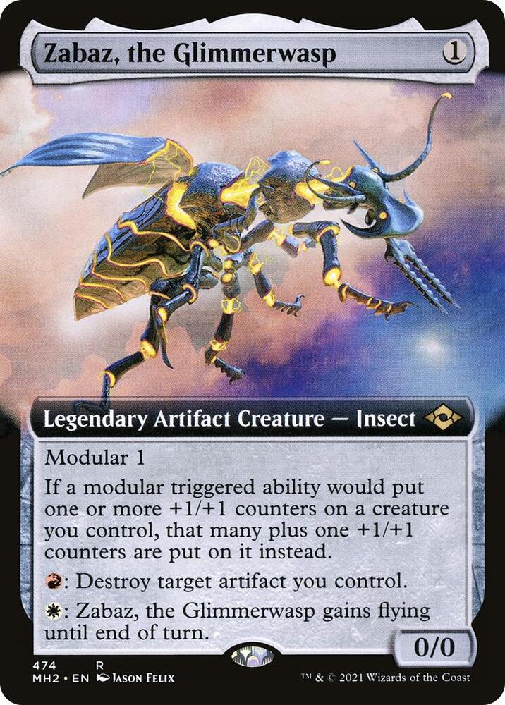 Zabaz, the Glimmerwasp (Extended Art) (Foil)
