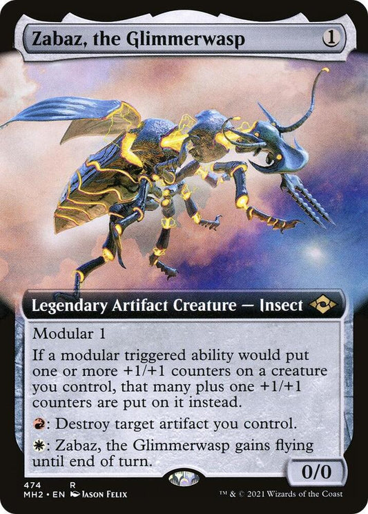 Zabaz, the Glimmerwasp (Extended Art) (Foil)