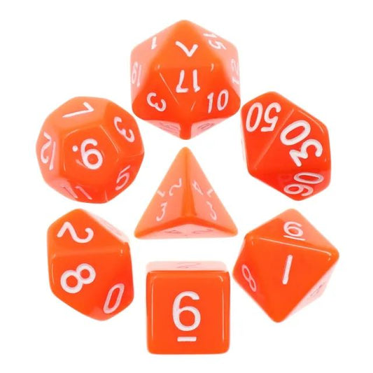 Orange opaque dice